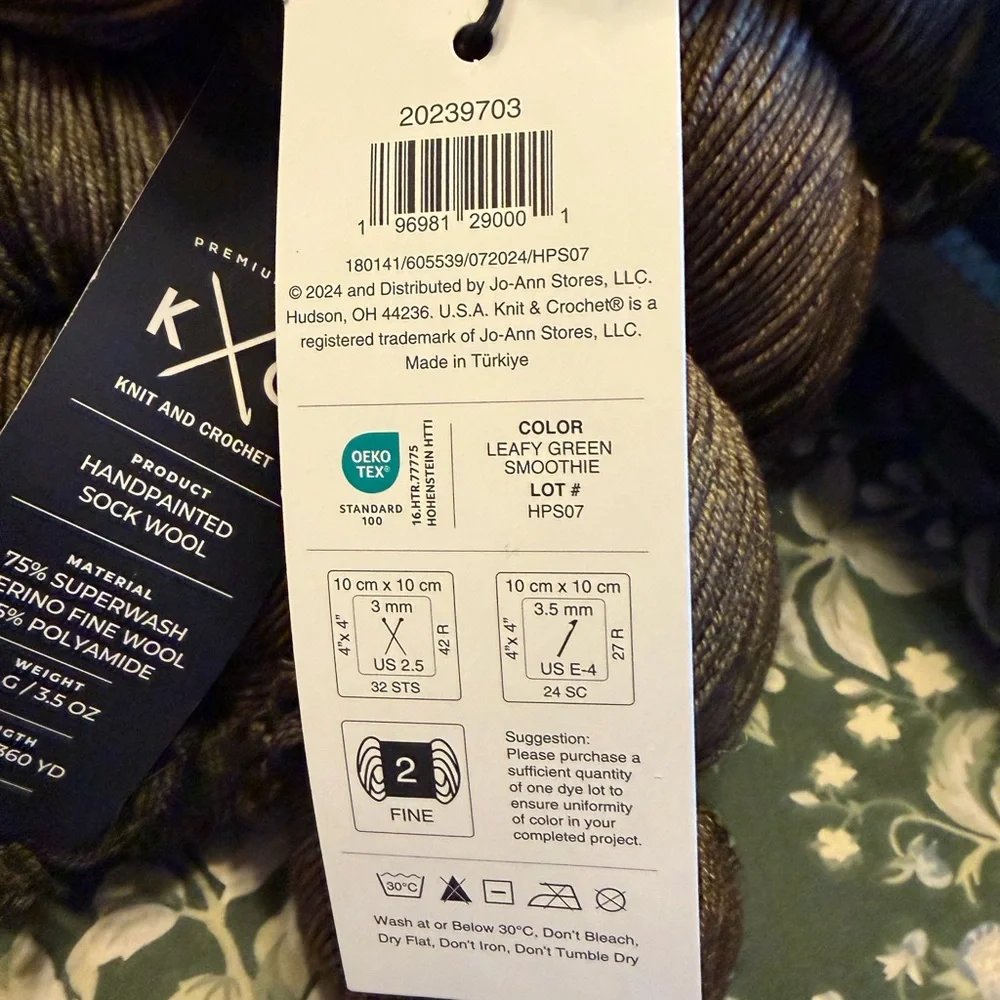 Joann’s KVC Premium hand painted wool Yarn in green Earth Tones new price for 3 - Picture 3 of 5